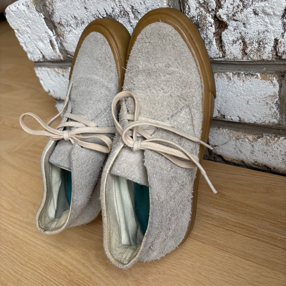 Seavees | Maslon Desert Lace-Up | Grey Hairy Suede Leather Mens Boots | Size 7
